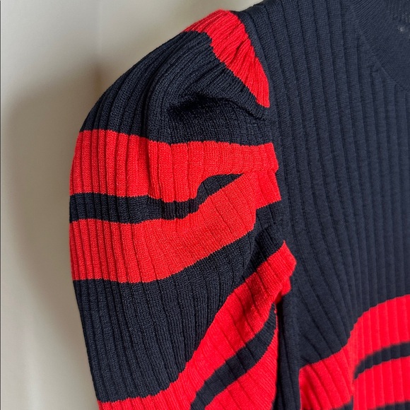 Zara Bold Black and Red Striped Top - Picture 5 of 5